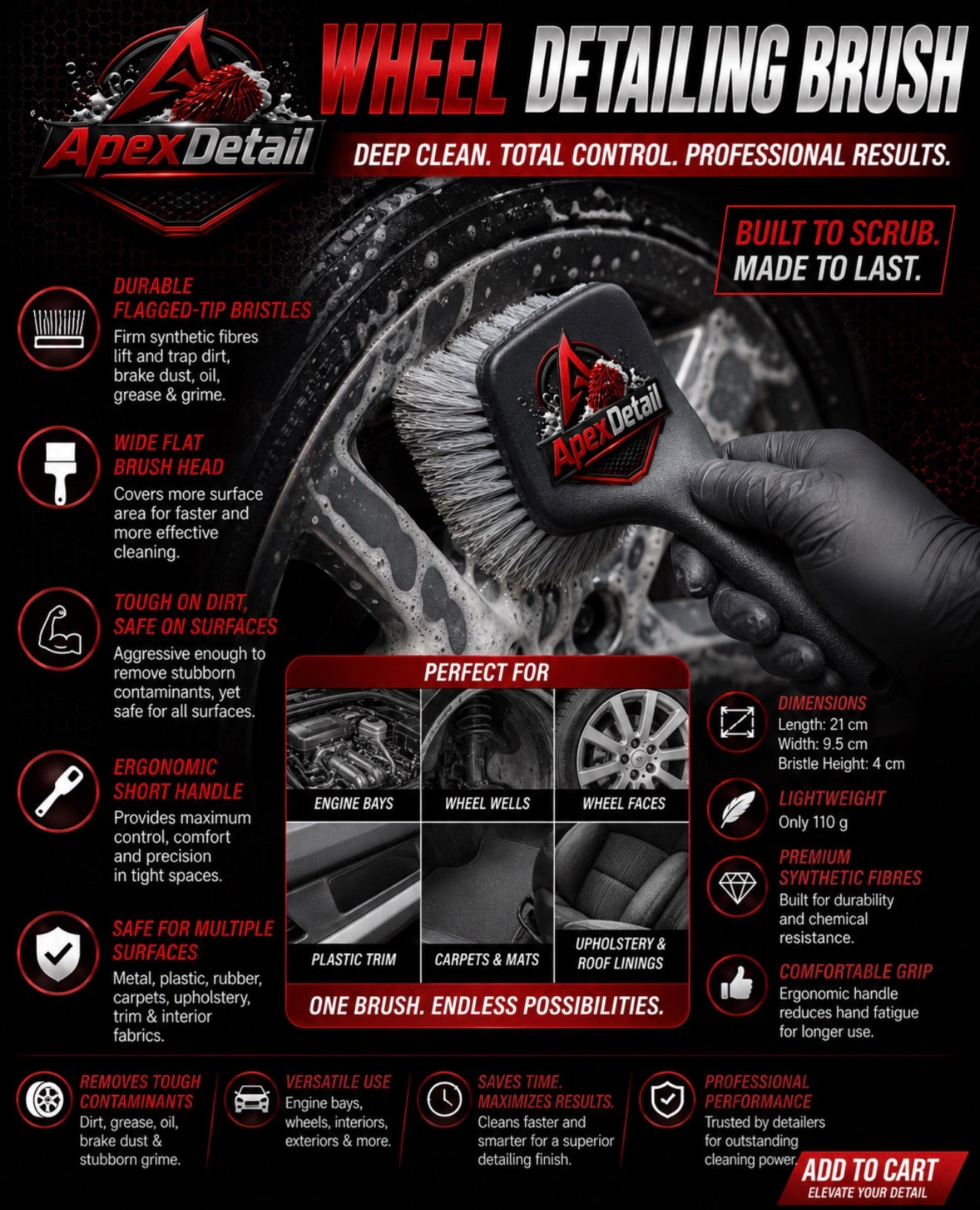 Wheel Detailing Brush
