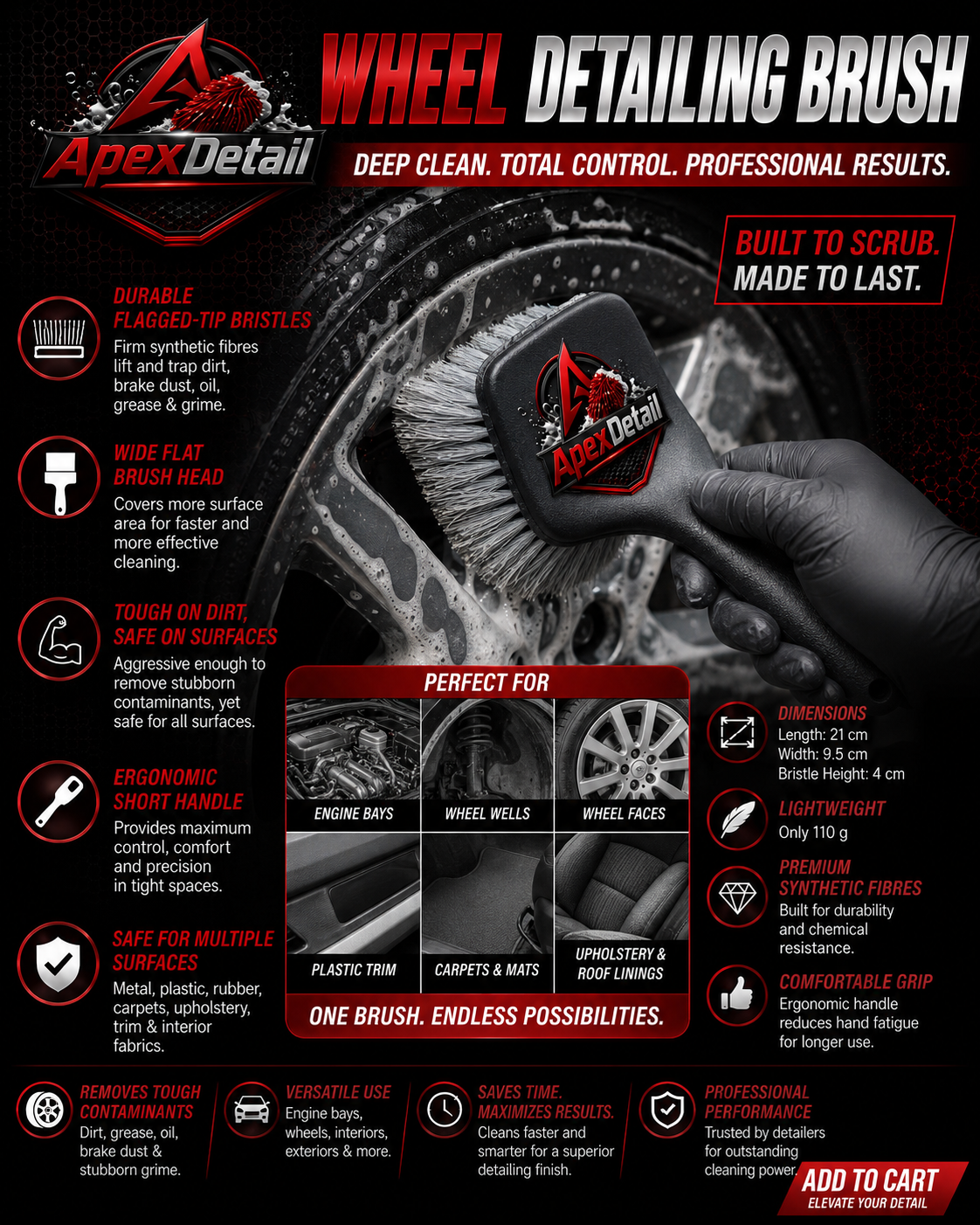 Wheel Detailing Brush