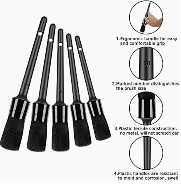 Interior Detailing Brush Set
